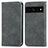 Custodia Portafoglio In Pelle Cover con Supporto S04D per Google Pixel 7 Pro 5G Grigio