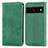 Custodia Portafoglio In Pelle Cover con Supporto S04D per Google Pixel 7 Pro 5G Verde