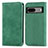 Custodia Portafoglio In Pelle Cover con Supporto S04D per Google Pixel 7a 5G Verde