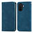 Custodia Portafoglio In Pelle Cover con Supporto S04D per Huawei Enjoy 50 Blu