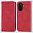 Custodia Portafoglio In Pelle Cover con Supporto S04D per Huawei Enjoy 50 Rosso