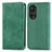 Custodia Portafoglio In Pelle Cover con Supporto S04D per Huawei Honor 50 5G Verde