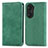 Custodia Portafoglio In Pelle Cover con Supporto S04D per Huawei Honor 60 Pro 5G Verde