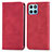 Custodia Portafoglio In Pelle Cover con Supporto S04D per Huawei Honor X6 Rosso