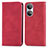 Custodia Portafoglio In Pelle Cover con Supporto S04D per Huawei Honor X7 Rosso