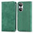 Custodia Portafoglio In Pelle Cover con Supporto S04D per Huawei Honor X7 Verde