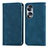 Custodia Portafoglio In Pelle Cover con Supporto S04D per Huawei Honor X7b Blu