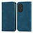 Custodia Portafoglio In Pelle Cover con Supporto S04D per Huawei Nova 9 SE Blu