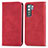 Custodia Portafoglio In Pelle Cover con Supporto S04D per Huawei P40 Lite 5G Rosso