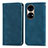 Custodia Portafoglio In Pelle Cover con Supporto S04D per Huawei P50e Blu