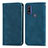 Custodia Portafoglio In Pelle Cover con Supporto S04D per Motorola Moto G Pure Blu