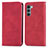 Custodia Portafoglio In Pelle Cover con Supporto S04D per Motorola Moto G200 5G Rosso