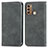 Custodia Portafoglio In Pelle Cover con Supporto S04D per Motorola Moto G40 Fusion Grigio