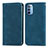 Custodia Portafoglio In Pelle Cover con Supporto S04D per Motorola Moto G41 Blu