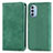 Custodia Portafoglio In Pelle Cover con Supporto S04D per Motorola Moto G51 5G Verde