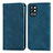 Custodia Portafoglio In Pelle Cover con Supporto S04D per OnePlus 9R 5G Blu