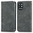 Custodia Portafoglio In Pelle Cover con Supporto S04D per OnePlus 9R 5G Grigio