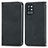 Custodia Portafoglio In Pelle Cover con Supporto S04D per OnePlus 9R 5G Nero