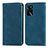 Custodia Portafoglio In Pelle Cover con Supporto S04D per Oppo A16 Blu