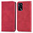 Custodia Portafoglio In Pelle Cover con Supporto S04D per Oppo A16 Rosso