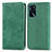 Custodia Portafoglio In Pelle Cover con Supporto S04D per Oppo A16s Verde