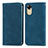 Custodia Portafoglio In Pelle Cover con Supporto S04D per Oppo A17K Blu