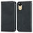 Custodia Portafoglio In Pelle Cover con Supporto S04D per Oppo A17K Nero