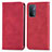 Custodia Portafoglio In Pelle Cover con Supporto S04D per Oppo A54 5G Rosso