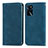 Custodia Portafoglio In Pelle Cover con Supporto S04D per Oppo A54s Blu