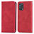 Custodia Portafoglio In Pelle Cover con Supporto S04D per Oppo F19s Rosso