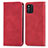 Custodia Portafoglio In Pelle Cover con Supporto S04D per Oppo Find X3 5G Rosso