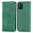 Custodia Portafoglio In Pelle Cover con Supporto S04D per Oppo Find X3 5G Verde