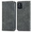 Custodia Portafoglio In Pelle Cover con Supporto S04D per Oppo Find X3 Pro 5G Grigio