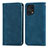 Custodia Portafoglio In Pelle Cover con Supporto S04D per Oppo Find X5 5G Blu