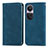 Custodia Portafoglio In Pelle Cover con Supporto S04D per Oppo Reno10 Pro 5G Blu