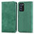 Custodia Portafoglio In Pelle Cover con Supporto S04D per Oppo Reno6 Pro 5G India Verde