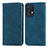 Custodia Portafoglio In Pelle Cover con Supporto S04D per Oppo Reno7 Pro 5G Blu