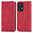 Custodia Portafoglio In Pelle Cover con Supporto S04D per Oppo Reno7 Pro 5G Rosso