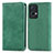 Custodia Portafoglio In Pelle Cover con Supporto S04D per Oppo Reno7 Pro 5G Verde