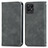 Custodia Portafoglio In Pelle Cover con Supporto S04D per Realme 8i Grigio