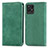 Custodia Portafoglio In Pelle Cover con Supporto S04D per Realme 8i Verde