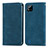 Custodia Portafoglio In Pelle Cover con Supporto S04D per Realme C20 Blu