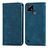 Custodia Portafoglio In Pelle Cover con Supporto S04D per Realme C21 Blu