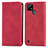 Custodia Portafoglio In Pelle Cover con Supporto S04D per Realme C21 Rosso