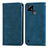 Custodia Portafoglio In Pelle Cover con Supporto S04D per Realme C21Y Blu