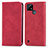 Custodia Portafoglio In Pelle Cover con Supporto S04D per Realme C21Y Rosso