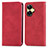 Custodia Portafoglio In Pelle Cover con Supporto S04D per Realme C55 Rosso