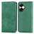 Custodia Portafoglio In Pelle Cover con Supporto S04D per Realme C55 Verde