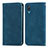 Custodia Portafoglio In Pelle Cover con Supporto S04D per Samsung Galaxy A02 Blu