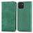 Custodia Portafoglio In Pelle Cover con Supporto S04D per Samsung Galaxy A03 Verde